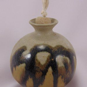 Alewine Pottery Oil Burning Lamp/Small Vase - Signed